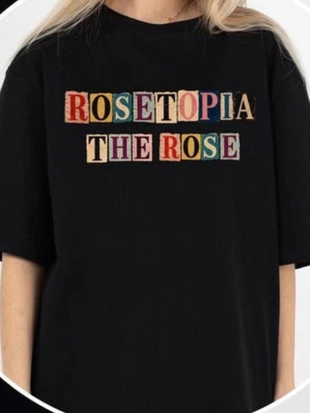 The Rose Rosetopia World Tour 2026 Vintage Graphic T-Shirt 301 - Picture 2 of 6